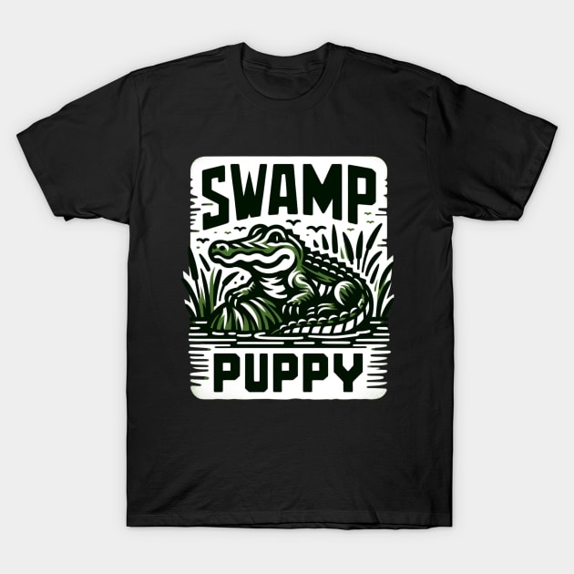 Swamp Puppy, Crocodile Alligator Reptile Lover, Florida Everglades T-Shirt by ThatVibe